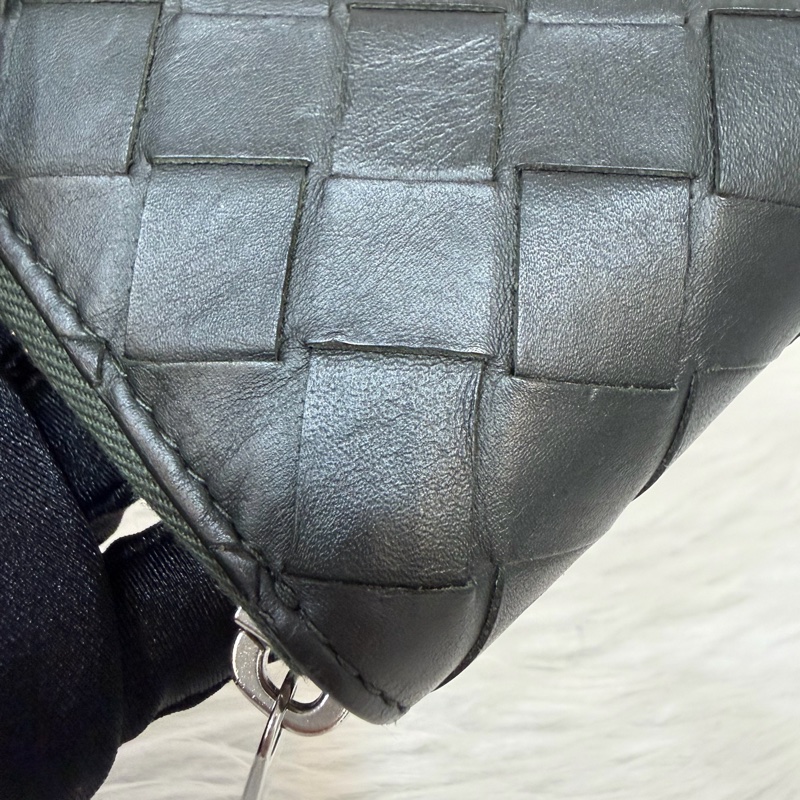 BOTTEGA VENETA BV 749726 橄欖綠色 小羊皮 編織 名片夾 零錢包 短夾 皮夾 零錢袋 信用卡包-29