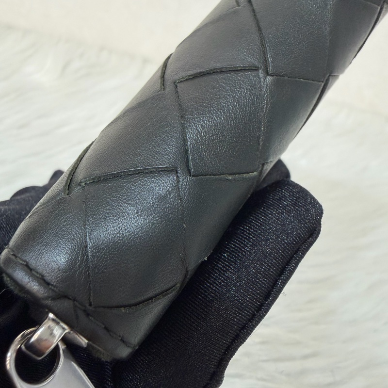 BOTTEGA VENETA BV 749726 橄欖綠色 小羊皮 編織 名片夾 零錢包 短夾 皮夾 零錢袋 信用卡包-31