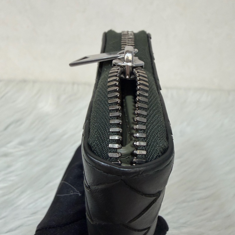 BOTTEGA VENETA BV 749726 橄欖綠色 小羊皮 編織 名片夾 零錢包 短夾 皮夾 零錢袋 信用卡包-33