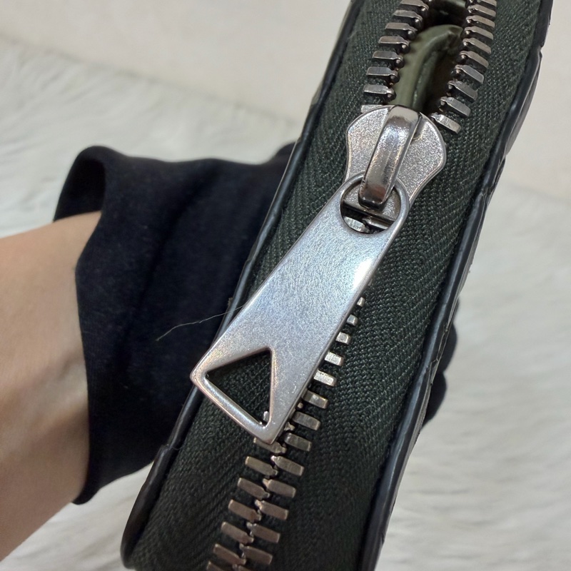 BOTTEGA VENETA BV 749726 橄欖綠色 小羊皮 編織 名片夾 零錢包 短夾 皮夾 零錢袋 信用卡包-35