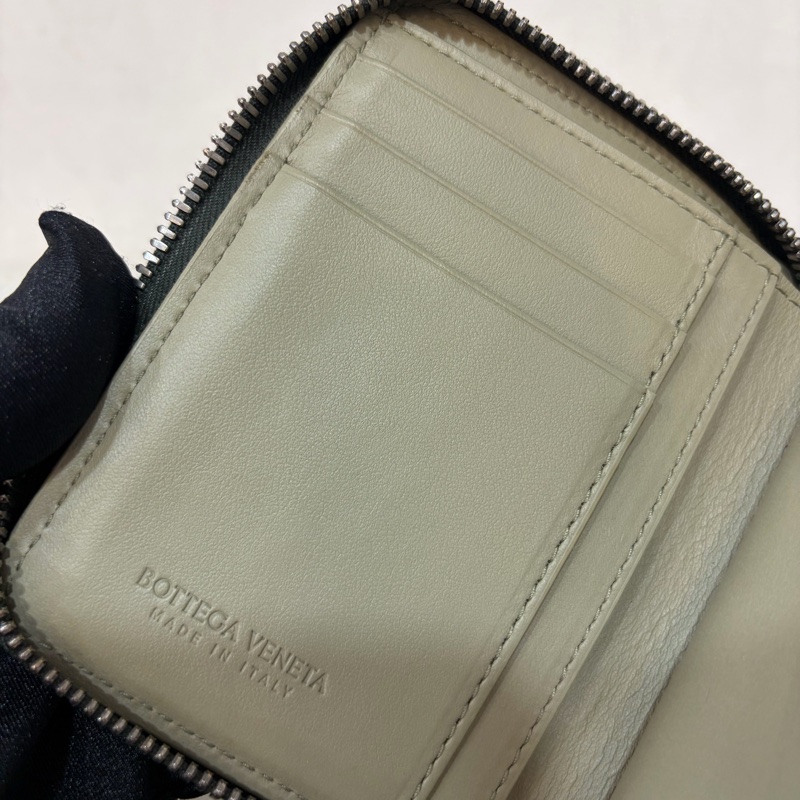 BOTTEGA VENETA BV 749726 橄欖綠色 小羊皮 編織 名片夾 零錢包 短夾 皮夾 零錢袋 信用卡包-38