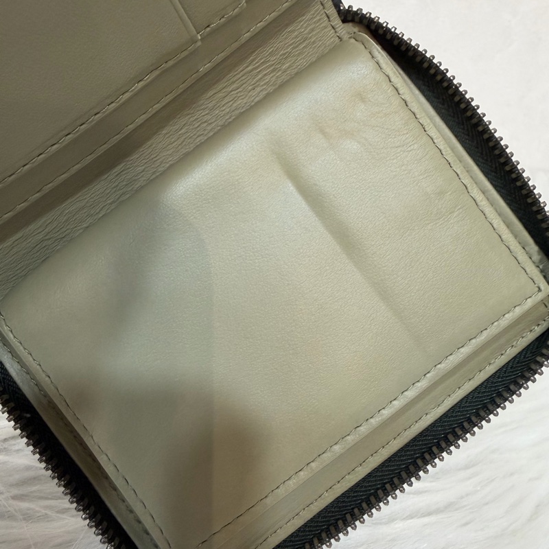 BOTTEGA VENETA BV 749726 橄欖綠色 小羊皮 編織 名片夾 零錢包 短夾 皮夾 零錢袋 信用卡包-39