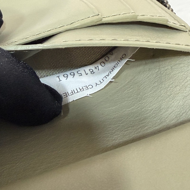 BOTTEGA VENETA BV 749726 橄欖綠色 小羊皮 編織 名片夾 零錢包 短夾 皮夾 零錢袋 信用卡包-59