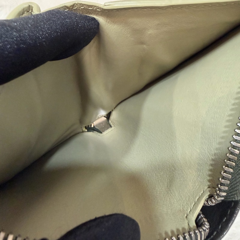 BOTTEGA VENETA BV 749726 橄欖綠色 小羊皮 編織 名片夾 零錢包 短夾 皮夾 零錢袋 信用卡包-62