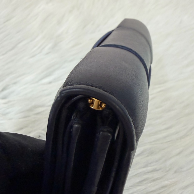 BOTTEGA VENETA BV 651372 黑色 小羊皮 編織 三折 拉鍊 零錢袋 短夾 皮夾-12