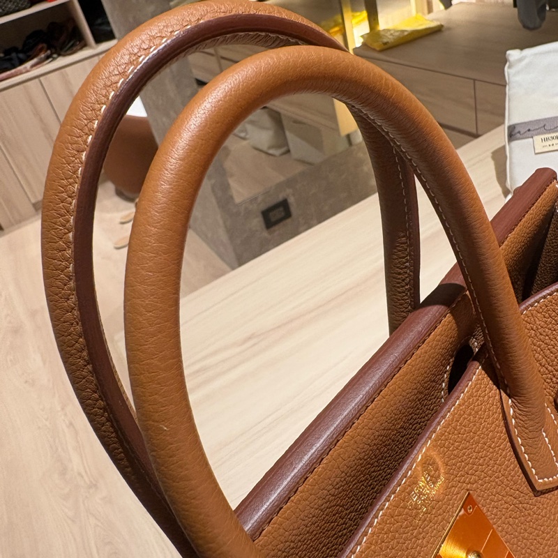 【98新近全新】Hermès Birkin 30 B刻 金棕金釦 GHW (37 Gold)-1