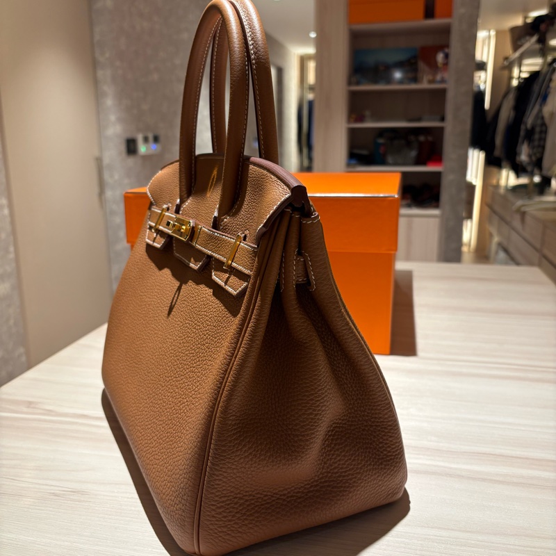 【98新近全新】Hermès Birkin 30 B刻 金棕金釦 GHW (37 Gold)-2
