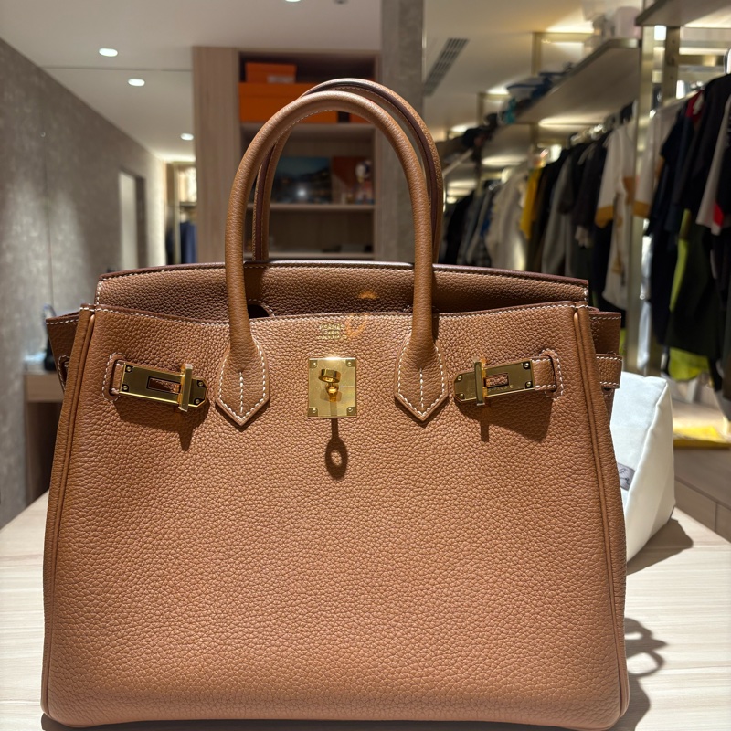 【98新近全新】Hermès Birkin 30 B刻 金棕金釦 GHW (37 Gold)-6