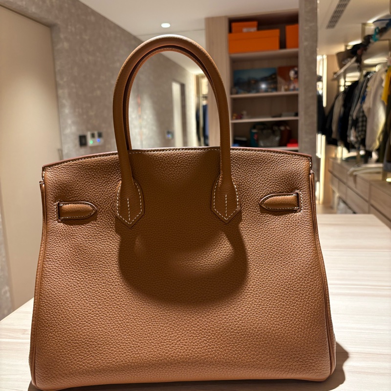 【98新近全新】Hermès Birkin 30 B刻 金棕金釦 GHW (37 Gold)-8