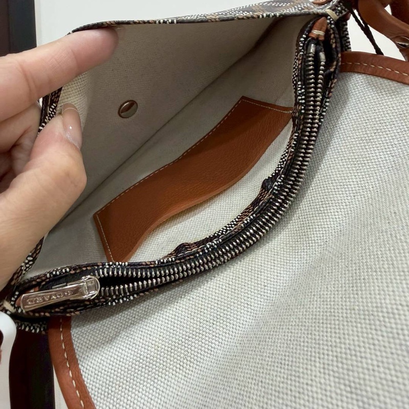 GOYARD Plumet Pocket 經典棕色 Wallet 信封包 斜背包 肩背包 側背包 手提包-13