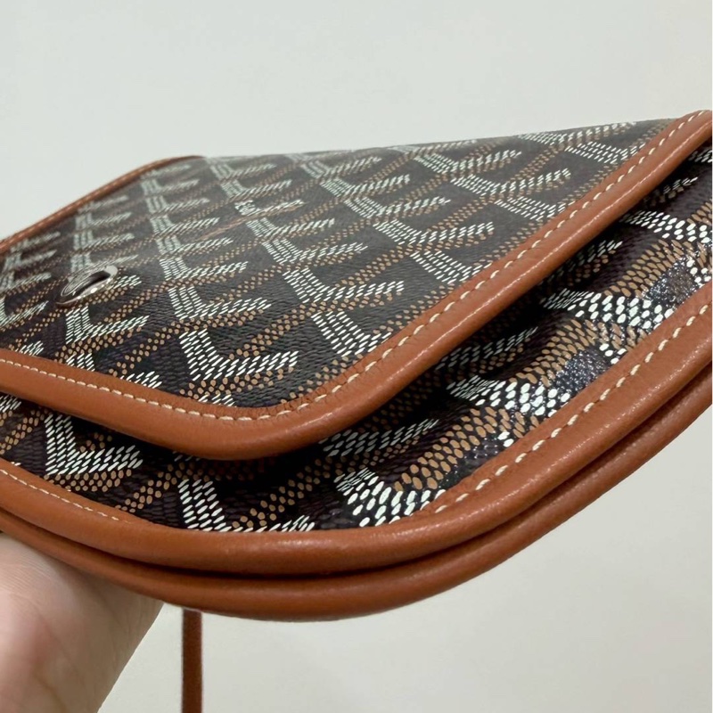GOYARD Plumet Pocket 經典棕色 Wallet 信封包 斜背包 肩背包 側背包 手提包-16