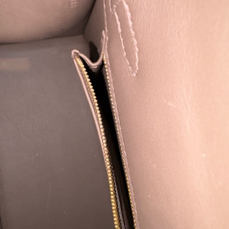 【98新珍稀天菜】Hermès Kelly 25 外縫 經典米白帆布拼接深棕皮-4