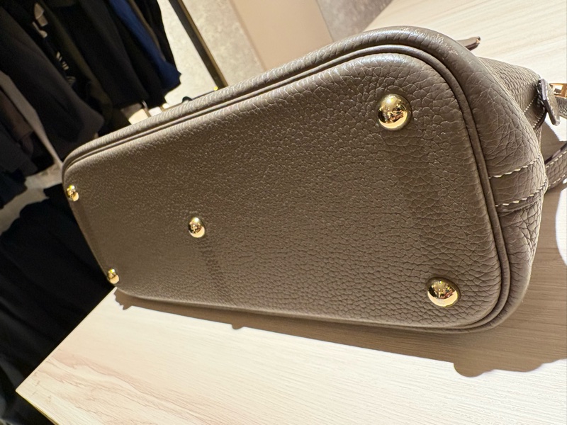 【金剛大象灰】Hermès Bolide 31 18 Etoupe D刻 經典保齡球包 附原廠配件 支持安心購正品鑑定-4