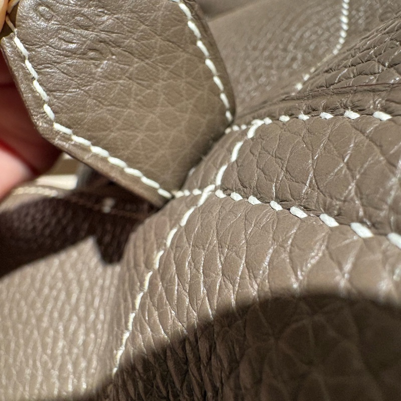 【金剛大象灰】Hermès Bolide 31 18 Etoupe D刻 經典保齡球包 附原廠配件 支持安心購正品鑑定-11
