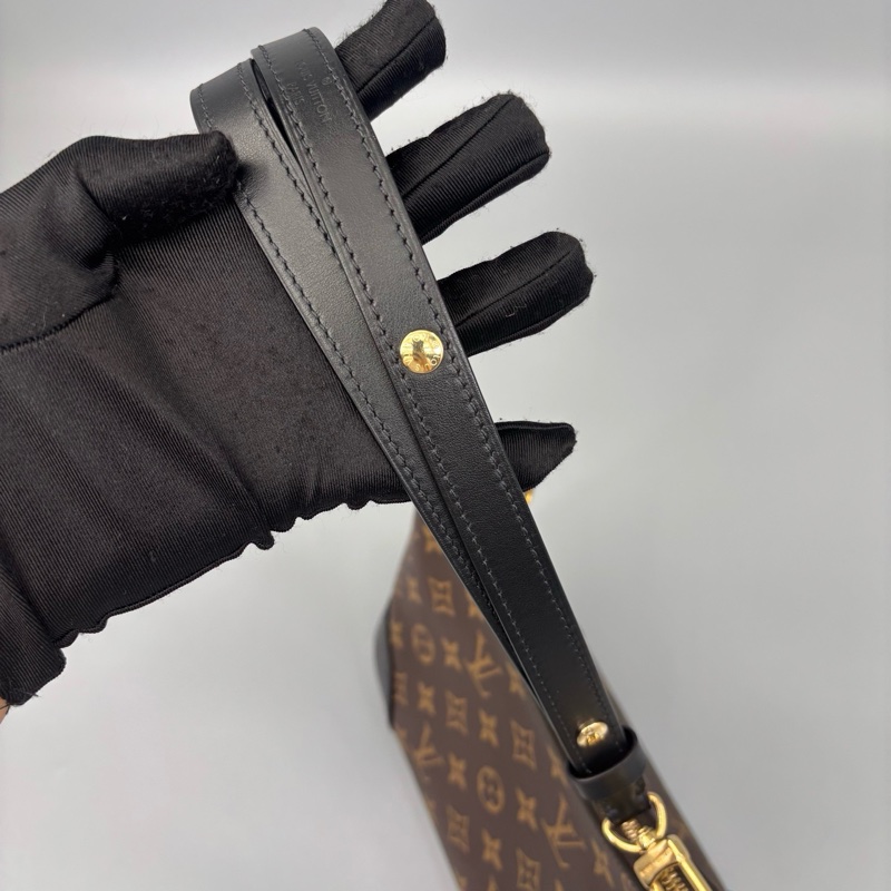 Louis Vuitton 路易威登 老花黑牛角斜挎包-3