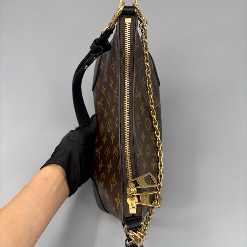 Louis Vuitton 路易威登 老花黑牛角斜挎包-6