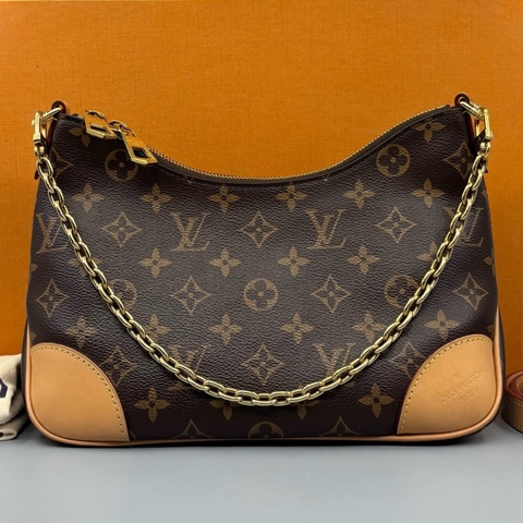 Louis Vuitton 路易威登 老花黃牛角斜挎包 純芯片