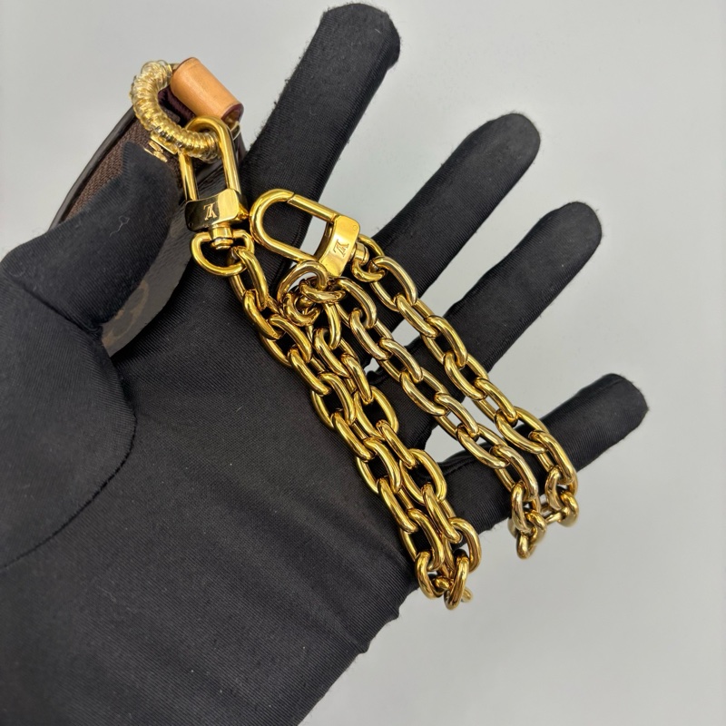 Louis Vuitton 路易威登 老花黃牛角斜挎包 純芯片-3