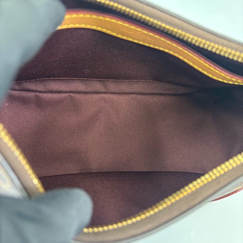 Louis Vuitton 路易威登 老花黃牛角斜挎包 純芯片-8