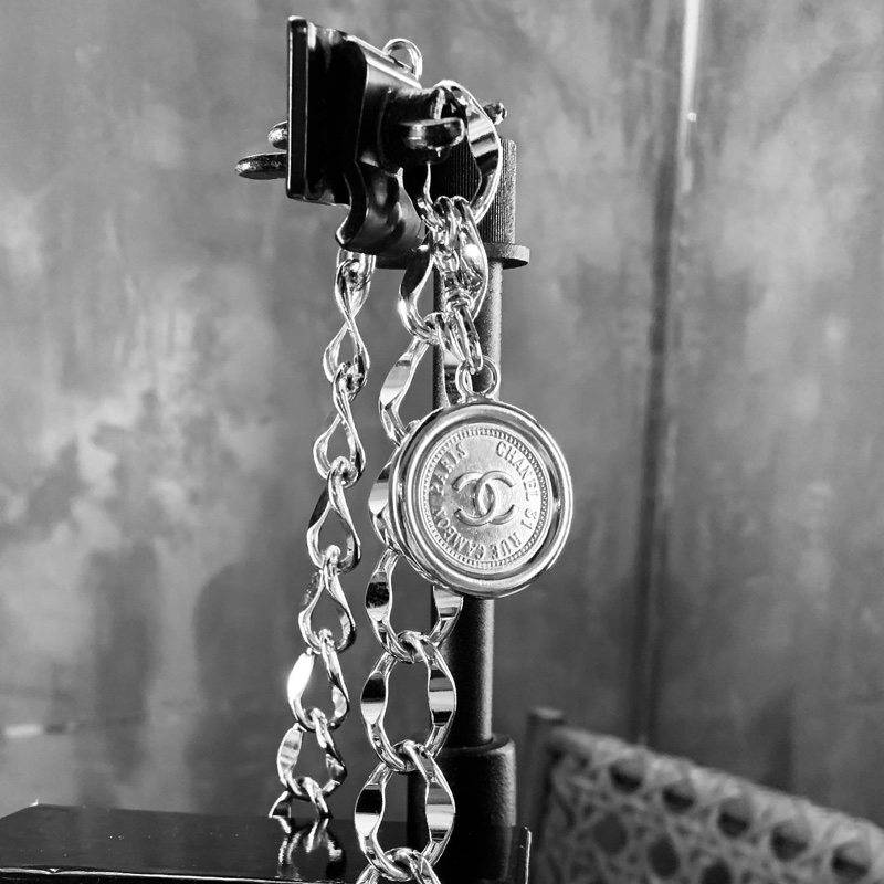 中古金幣獎章型品牌項鍊/腰鏈  1980’s Chanel Vintage Medallion Gold Chain Belt/Necklace-8