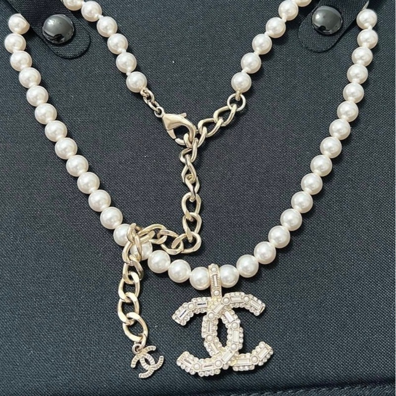 Chanel 經典不敗雙C珍珠項鍊（離櫃全新收藏品）-1