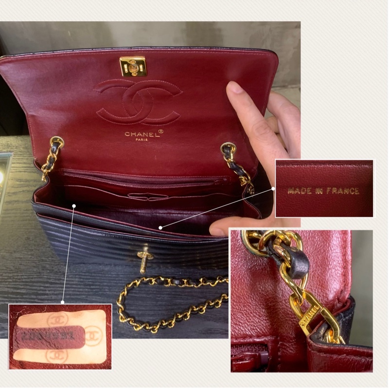 香奈兒中古黑色羊皮經典CC標誌單肩包 Chanel Vintage 23cm Flap Bag In Black Lambskin With 24k CC Logo TurnLock-5