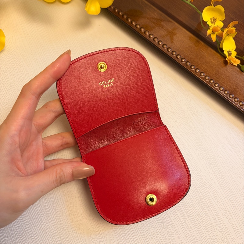 Celine零錢包真皮 牛革 coins bag 凱旋門 思琳-1