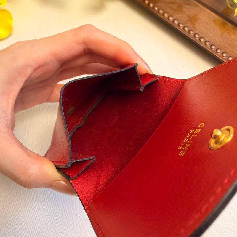 Celine零錢包真皮 牛革 coins bag 凱旋門 思琳-14