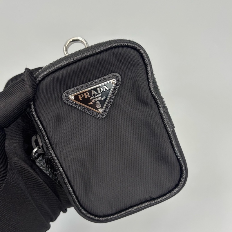 Prada 普拉達 黑色尼龍斜挎包 尺寸17*20 🈚附件-9