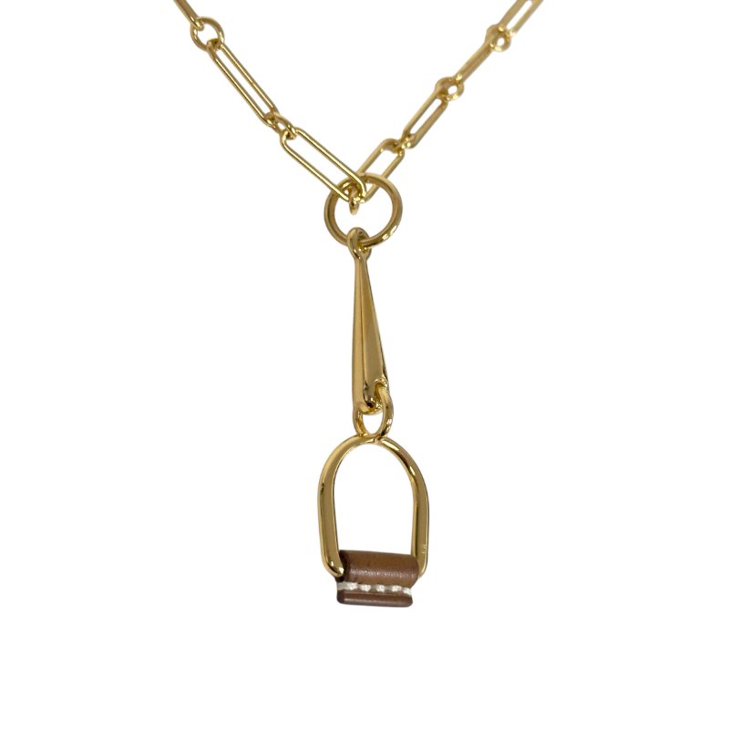 HERMES Heritage Equestre 小號 頸鏈-4