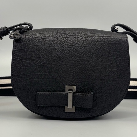Delvaux 德爾沃 荔枝紋牛皮馬鞍斜挎包 尺寸19*15