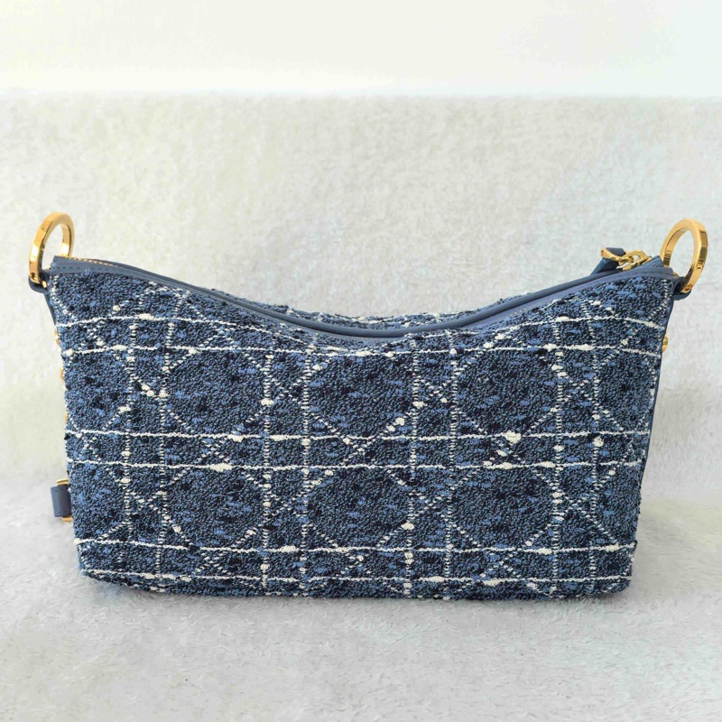 99新 Dior 迪奧 Star hobo 22 中號 單肩包 丹寧 藍色💙正品-1