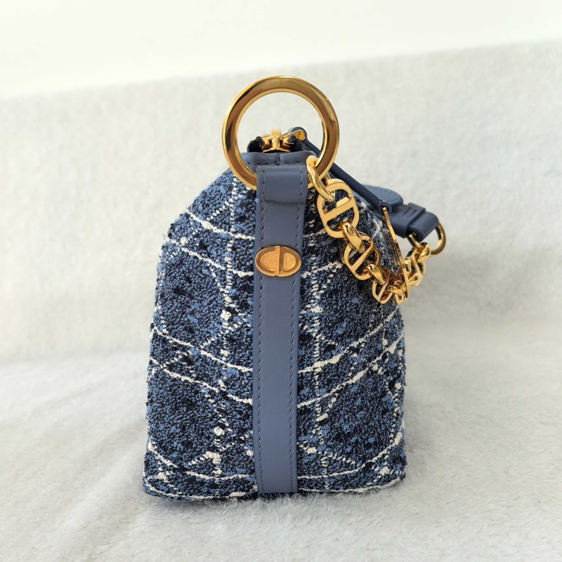 99新 Dior 迪奧 Star hobo 22 中號 單肩包 丹寧 藍色💙正品-2