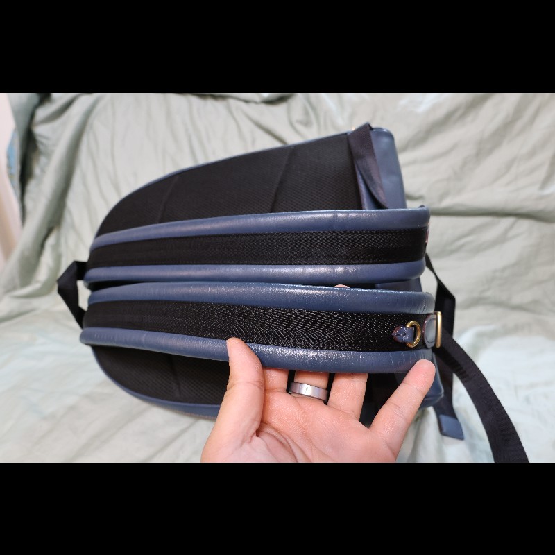 COACH Academy Backpack 土耳其藍漸層皮革後背包-3