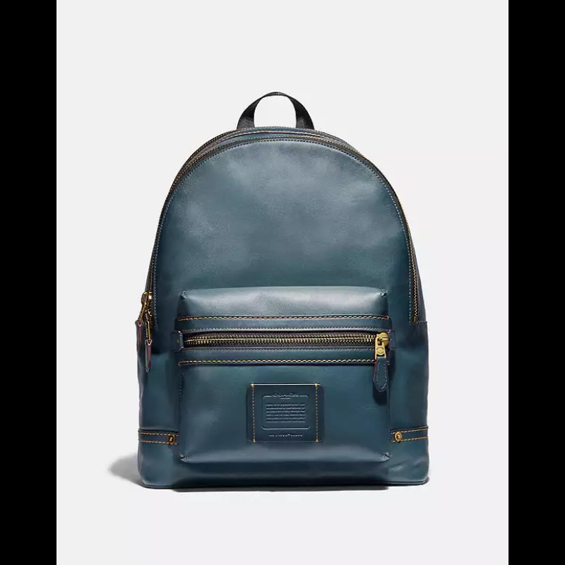 COACH Academy Backpack 土耳其藍漸層皮革後背包-6