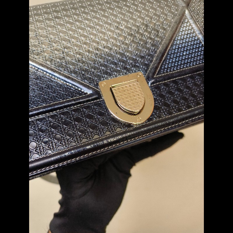 ❤️感恩月❤️折扣最後倒數至5/31‼️㊣✨Christian Dior✨迪奧 CD 漸層色 銀漆 掀蓋 盾牌包 鏈條包 肩背包 斜背包/二手包/保證正品🌳二手樹屋🌳-18