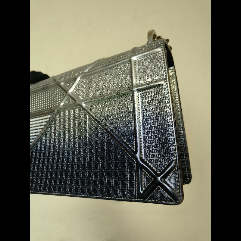 ❤️感恩月❤️折扣最後倒數至5/31‼️㊣✨Christian Dior✨迪奧 CD 漸層色 銀漆 掀蓋 盾牌包 鏈條包 肩背包 斜背包/二手包/保證正品🌳二手樹屋🌳-22