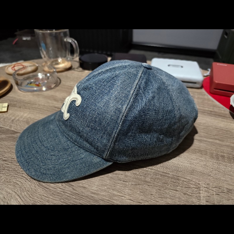 CELINE 水洗牛仔 丹寧 LOGO 刺繡 棒球帽-1