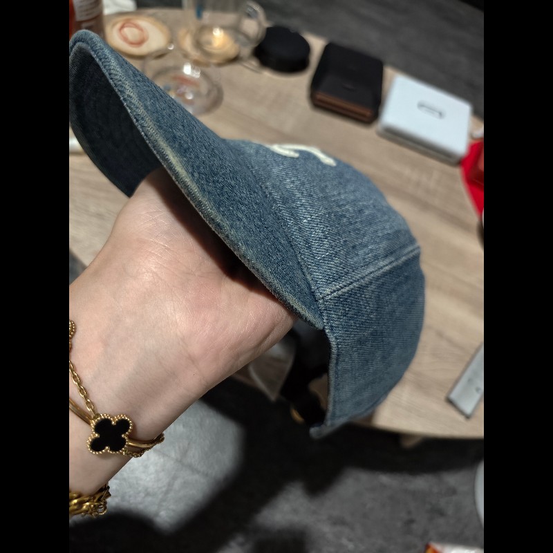 CELINE 水洗牛仔 丹寧 LOGO 刺繡 棒球帽-7