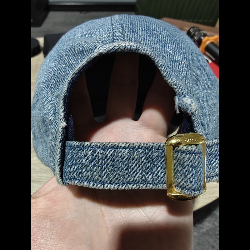 CELINE 水洗牛仔 丹寧 LOGO 刺繡 棒球帽-9