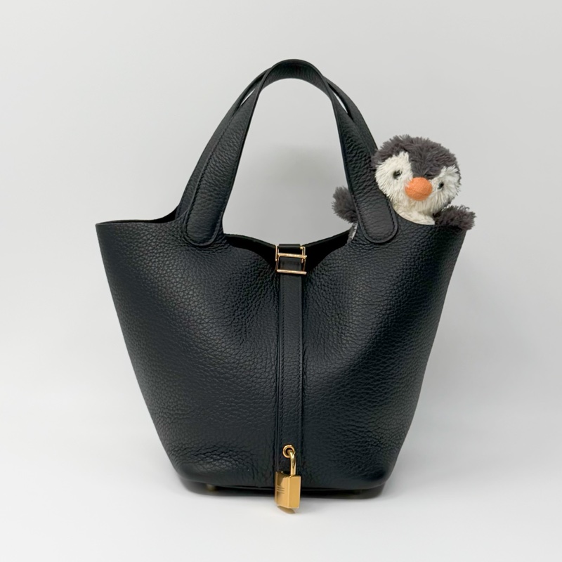 Hermès Picotin Lock 18 菜籃子 黑色金釦 Z刻｜✨ Wisher惟奢名品✨-0