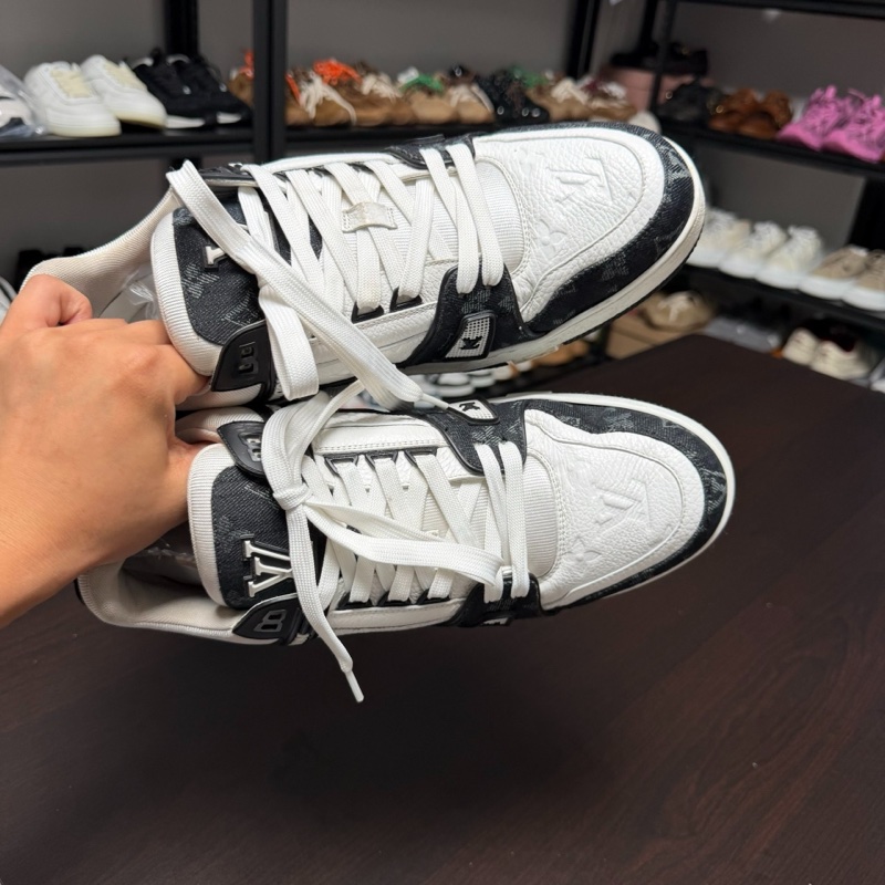 路易威登lv trainer黑白牛仔板鞋 44.5碼-3