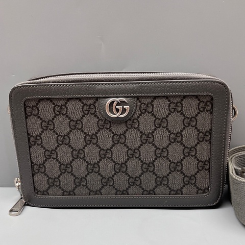 GUCCI 灰色老花ophidia系列相機包
