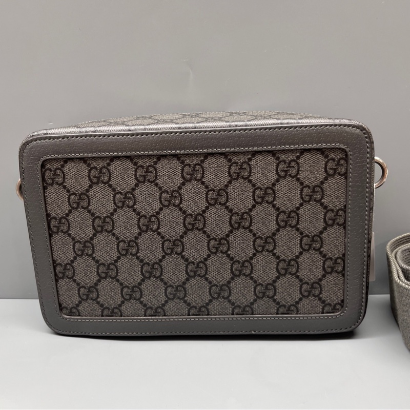 GUCCI 灰色老花ophidia系列相機包-1