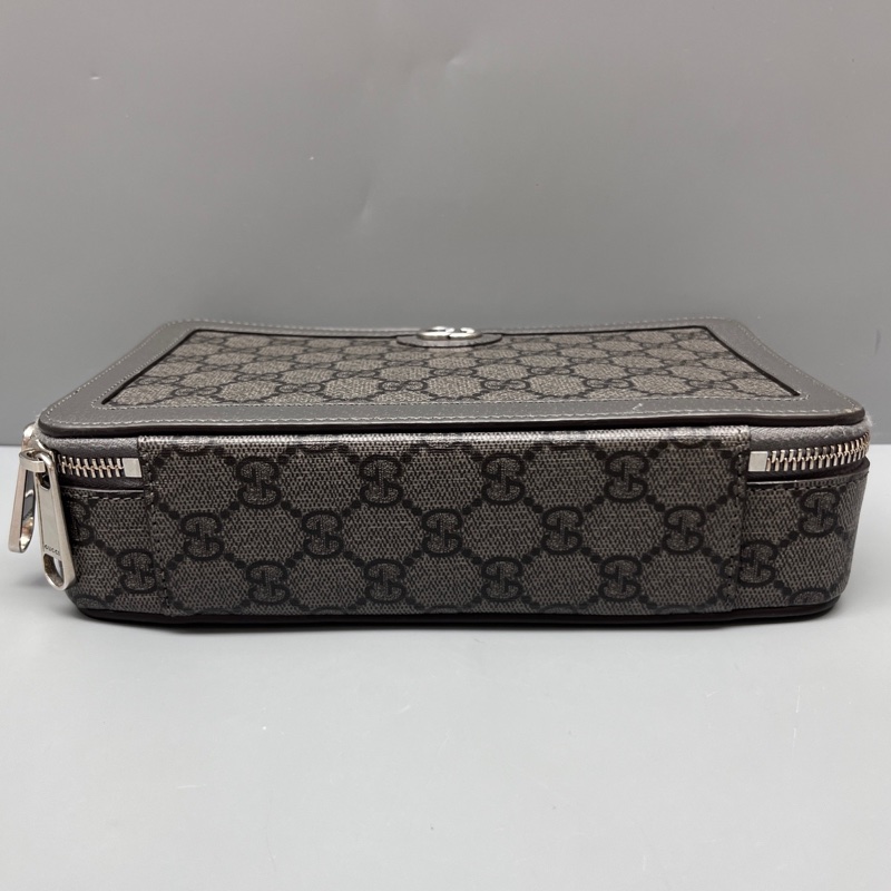 GUCCI 灰色老花ophidia系列相機包-2