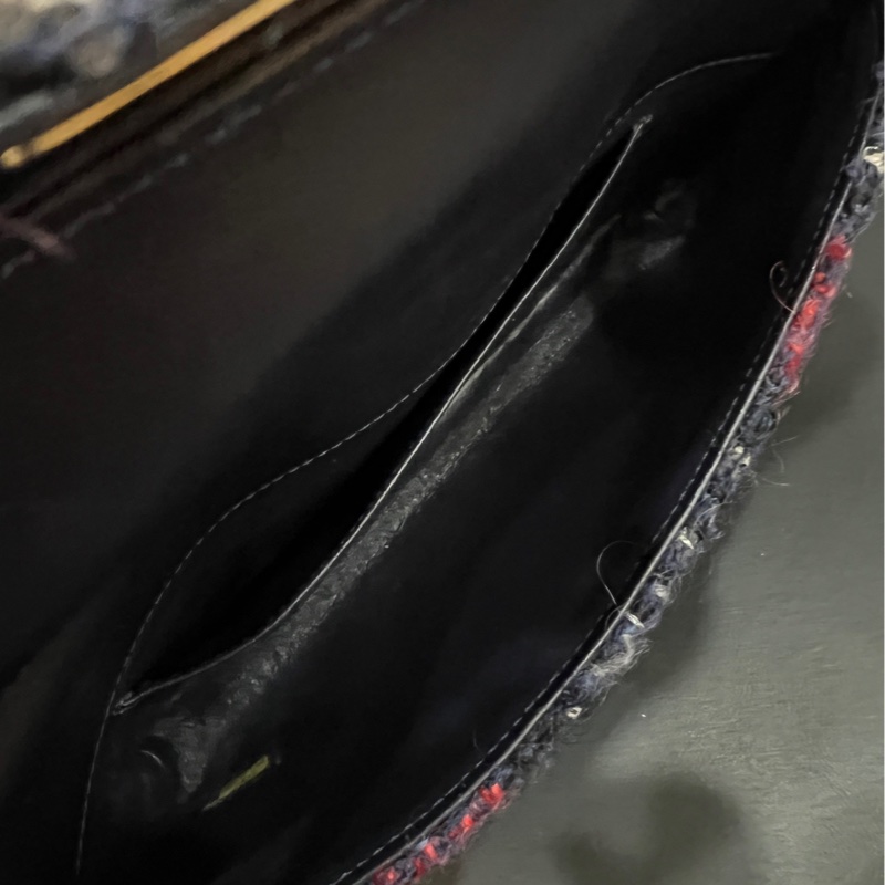 chanel粗花呢雙層大logo金鍊包cf 26開有卡  成色如圖-7