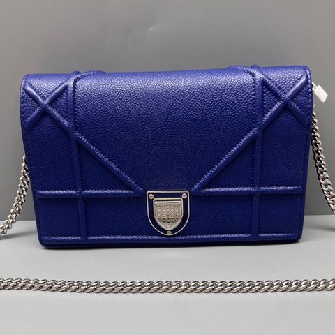 Dior 深蓝色盾牌链条包