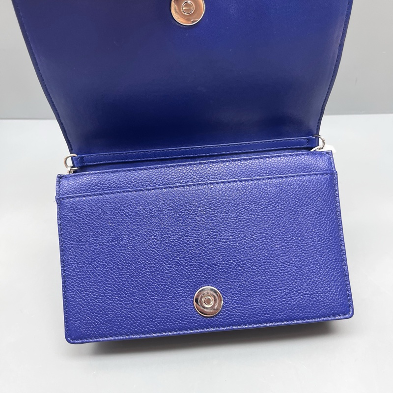 Dior 深蓝色盾牌链条包-7