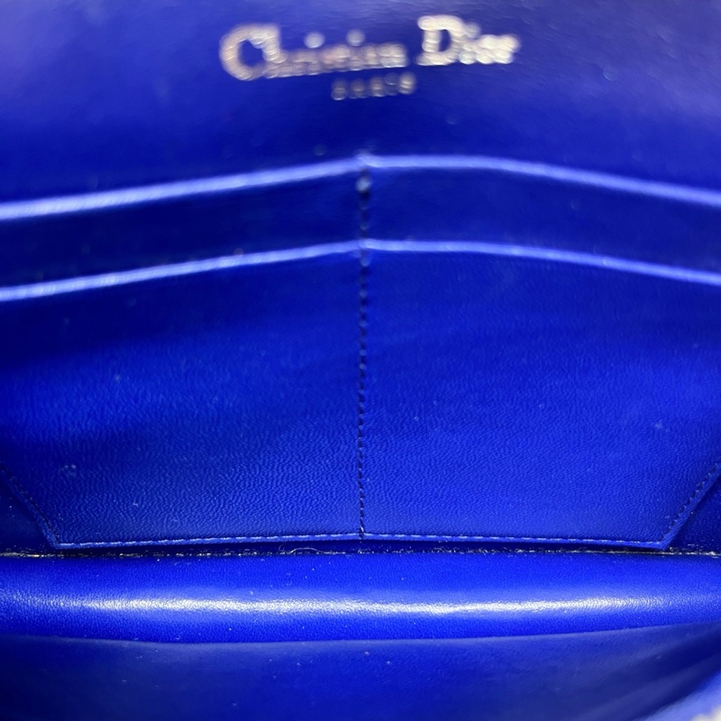 Dior 深蓝色盾牌链条包-8