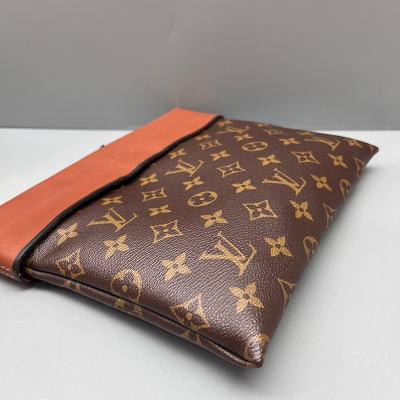 LV 路易威登老花拼棕Tuileries手拿包-3
